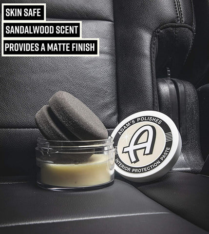 Adam's Leather & Interior Protection Paste - Heals, Restores Dry Cracked Leathers - Beeswax, Lanolin Replenish & Protect Your Interior Surfaces (5 oz Jar)
